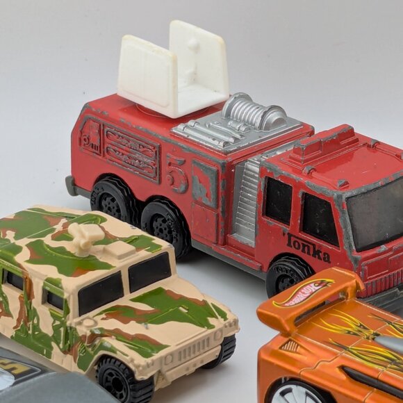 Bundle of 19 Diecast Toy Cars – Fire Trucks, Race Cars, Police & More! - Picture 7 of 12